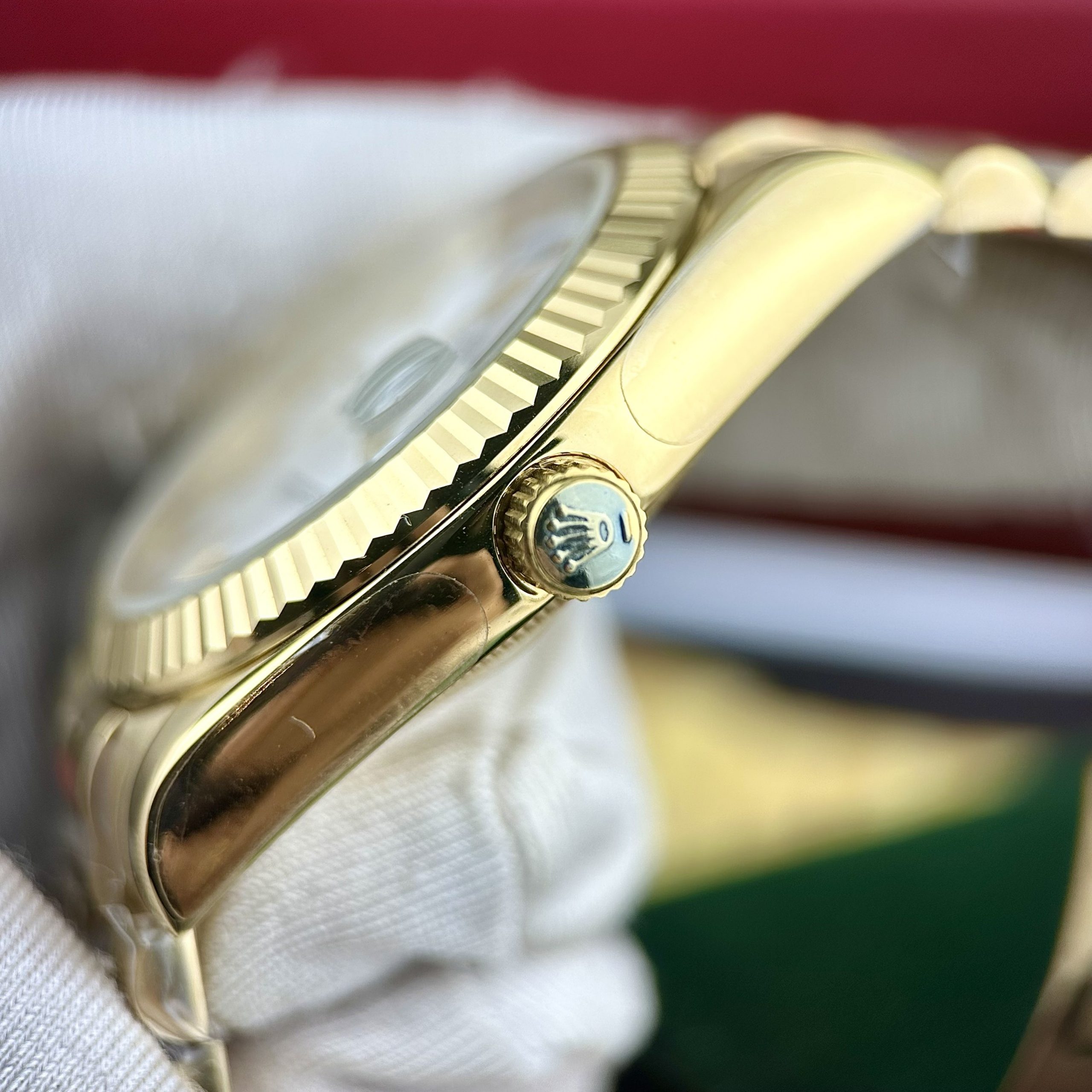 Đồng hồ Rolex Day-Date nam cọc số La Mã máy cơ Nhật Fake giá Rẻ 40mm (5) Đồng hồ Rolex Day-Date nam cọc số La Mã máy cơ Nhật Fake giá Rẻ 40mm