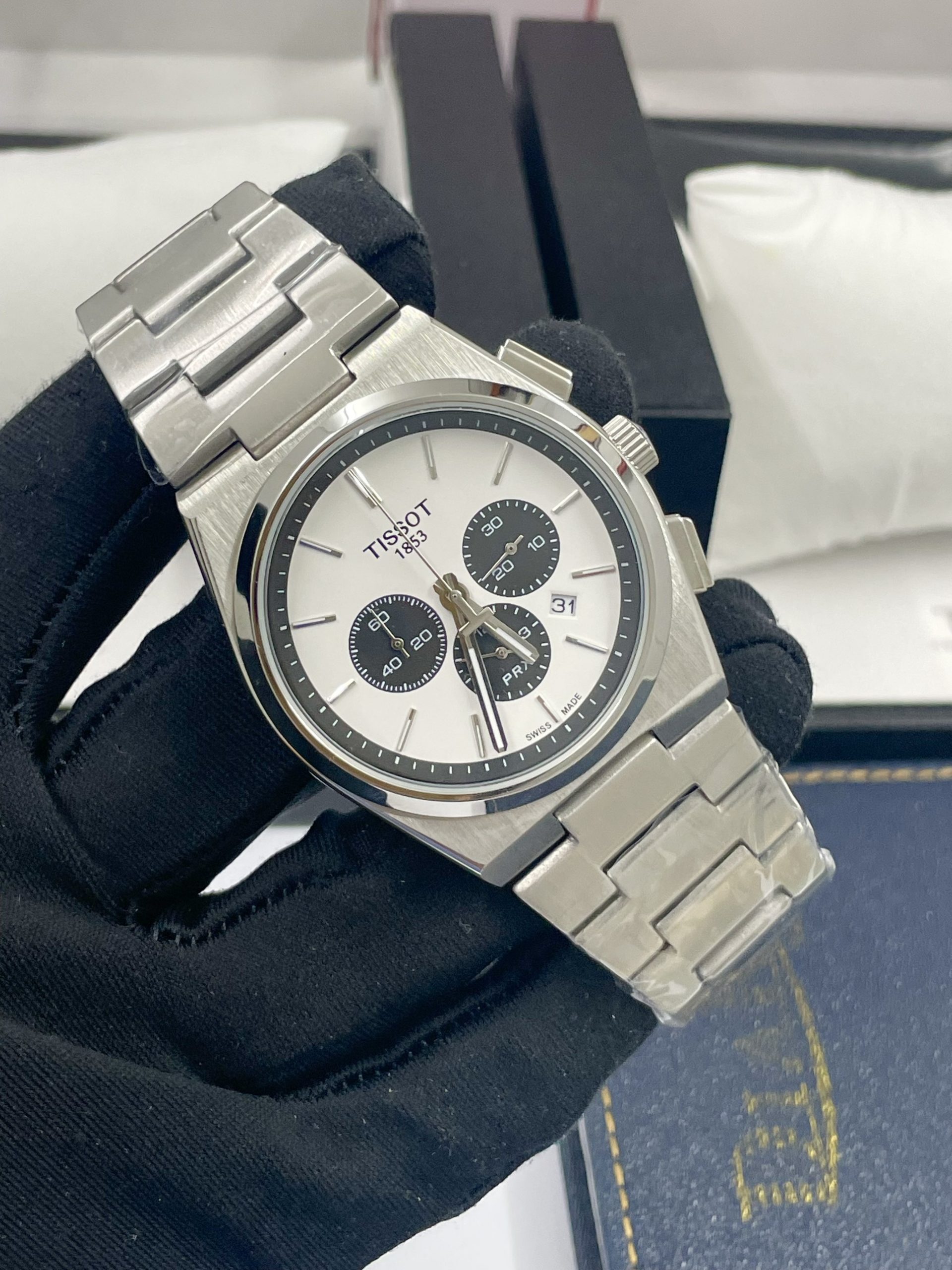 Đồng hồ Tissot Prx nam T137.427.11.011.00 mặt trắng Super Fake 40mm (2) Đồng hồ Tissot Prx nam T137.427.11.011.00 mặt trắng Super Fake 40mm