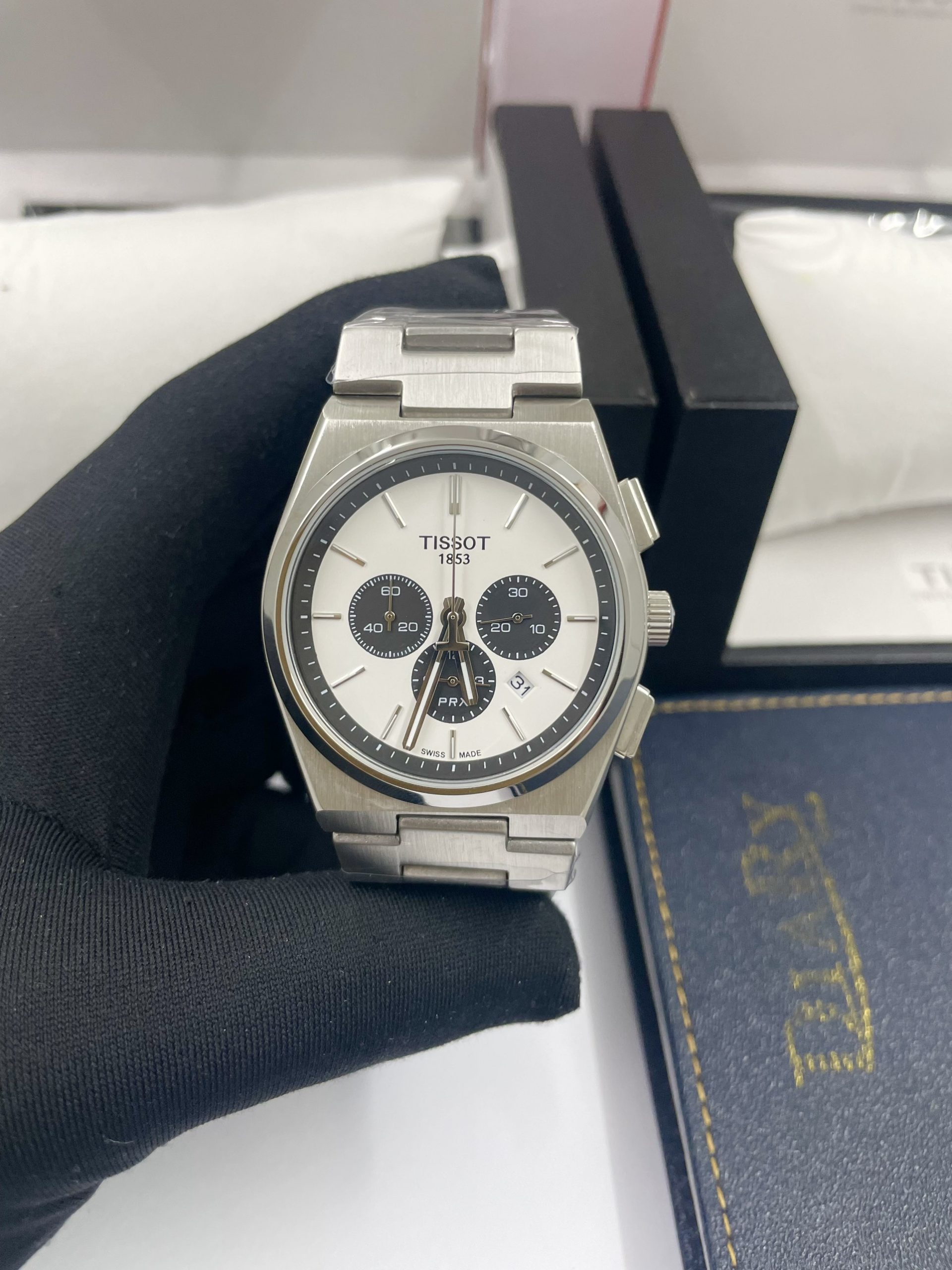 Đồng hồ Tissot Prx nam T137.427.11.011.00 mặt trắng Super Fake 40mm (4) Đồng hồ Tissot Prx nam T137.427.11.011.00 mặt trắng Super Fake 40mm