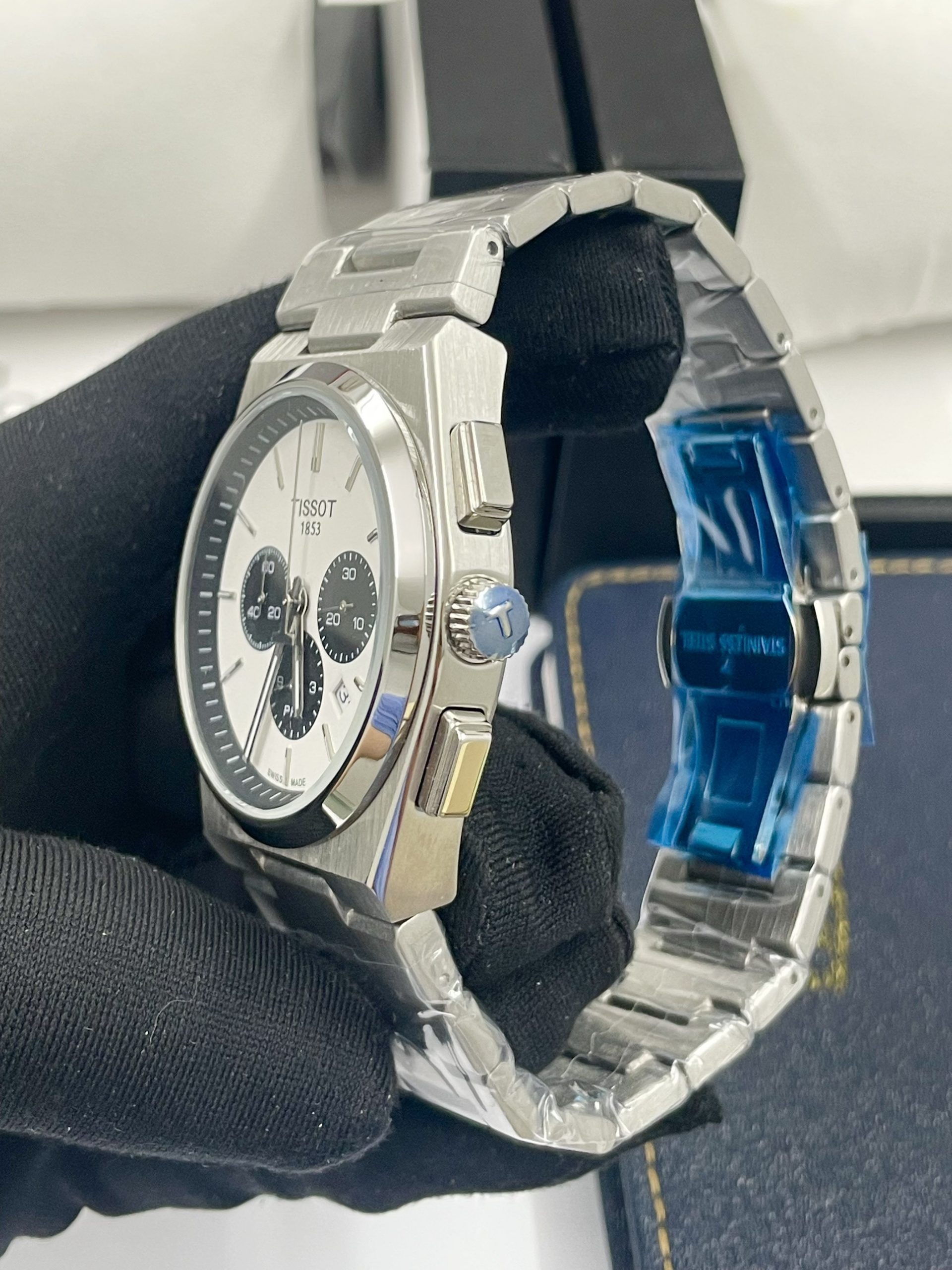 Đồng hồ Tissot Prx nam T137.427.11.011.00 mặt trắng Super Fake 40mm (5) Đồng hồ Tissot Prx nam T137.427.11.011.00 mặt trắng Super Fake 40mm