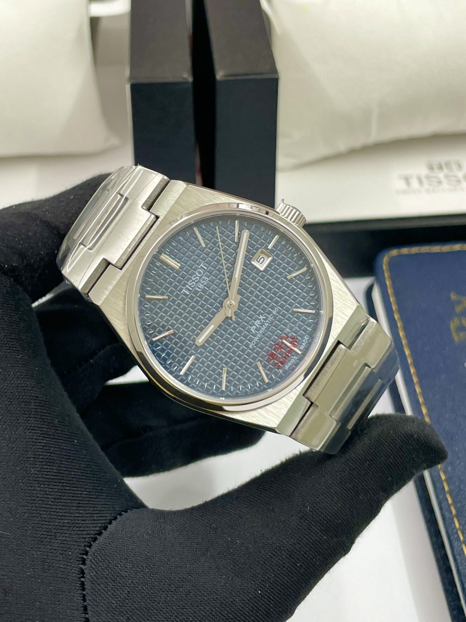 Đồng hồ Tissot Prx nam mặt xanh Fake cao cấp 40mm (4) Đồng hồ Tissot Prx nam mặt xanh Fake cao cấp 40mm