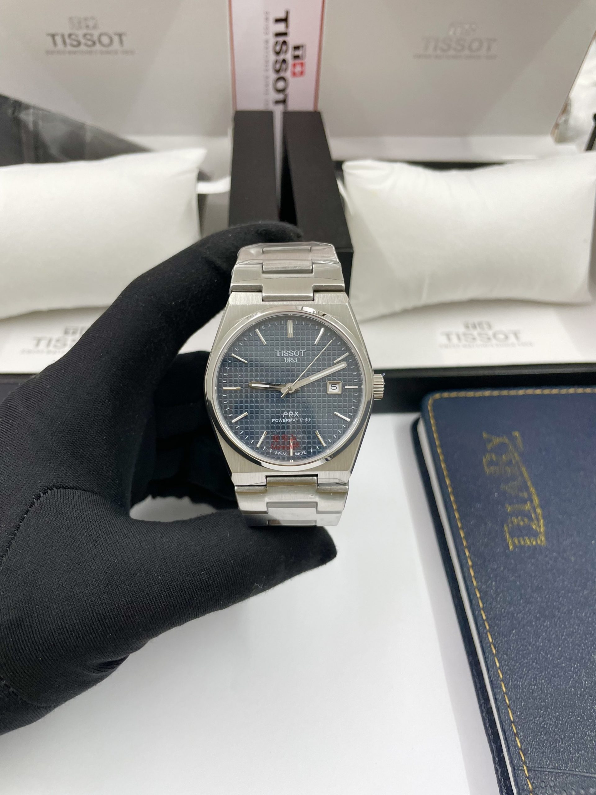 Đồng hồ Tissot Prx nam mặt xanh Fake cao cấp 40mm (5) Đồng hồ Tissot Prx nam mặt xanh Fake cao cấp 40mm