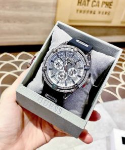 Đồng hồ nam Guess dây cao su đính đá GW0537G1 Like auth 48mm