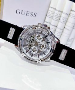 Đồng hồ nam Guess dây cao su đính đá GW0537G1 Like auth 48mm