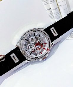 Đồng hồ nam Guess dây cao su đính đá GW0537G1 Like auth 48mm