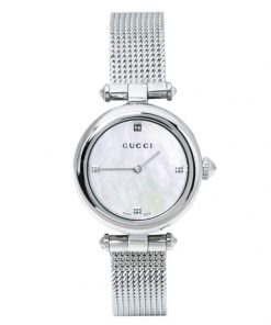 Đồng hồ nữ Gucci Pearl Diamantissima mặt trắng Like Auth 27mm
