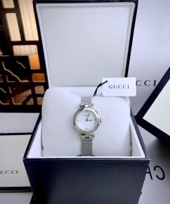 Đồng hồ nữ Gucci Pearl Diamantissima mặt trắng Like Auth 27mm