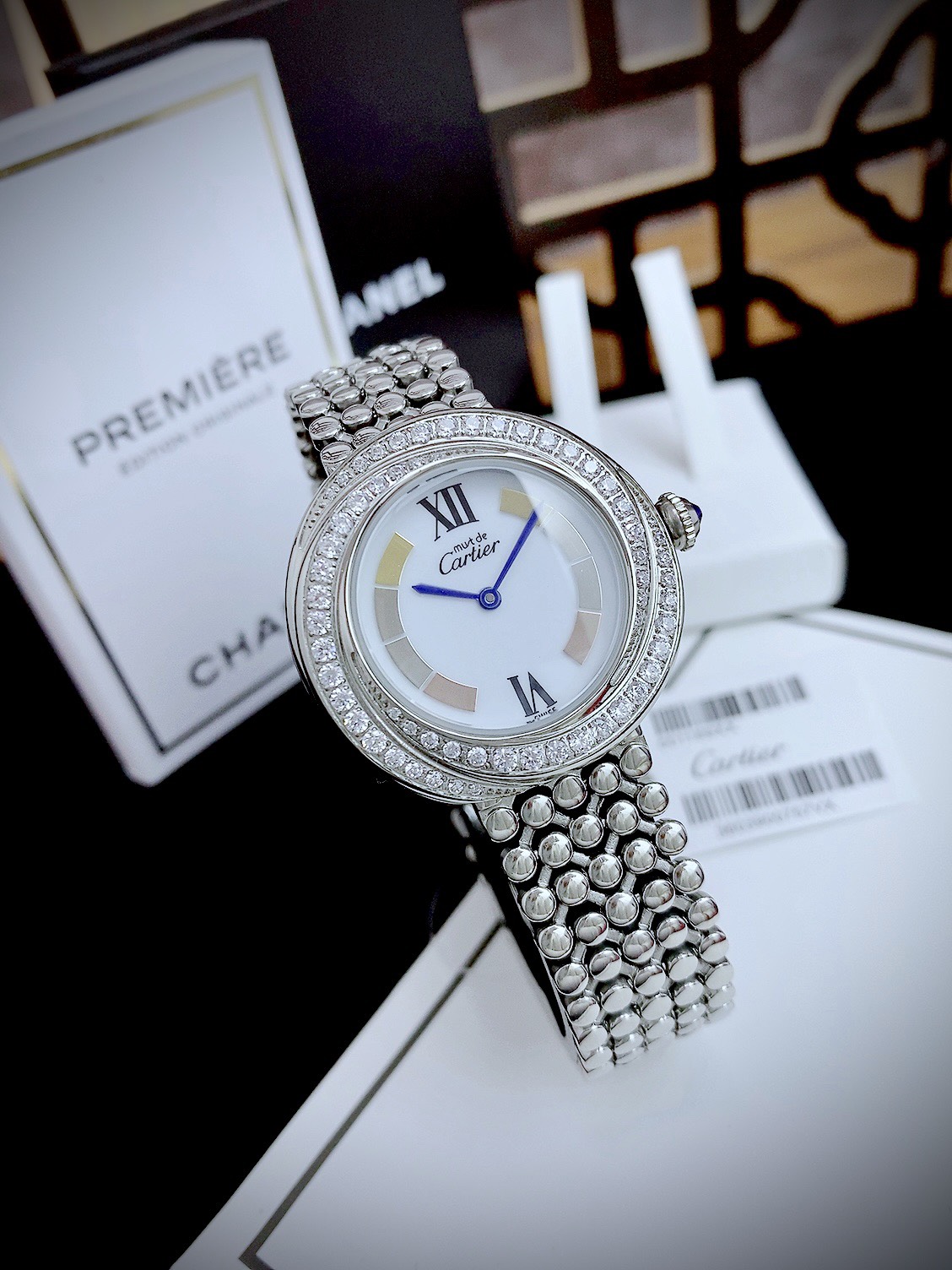 Đồng hồ Cartier Trinity nữ dây kim loại Fake cao cấp 35mm (5) Đồng hồ Cartier Trinity nữ dây kim loại Fake cao cấp 35mm