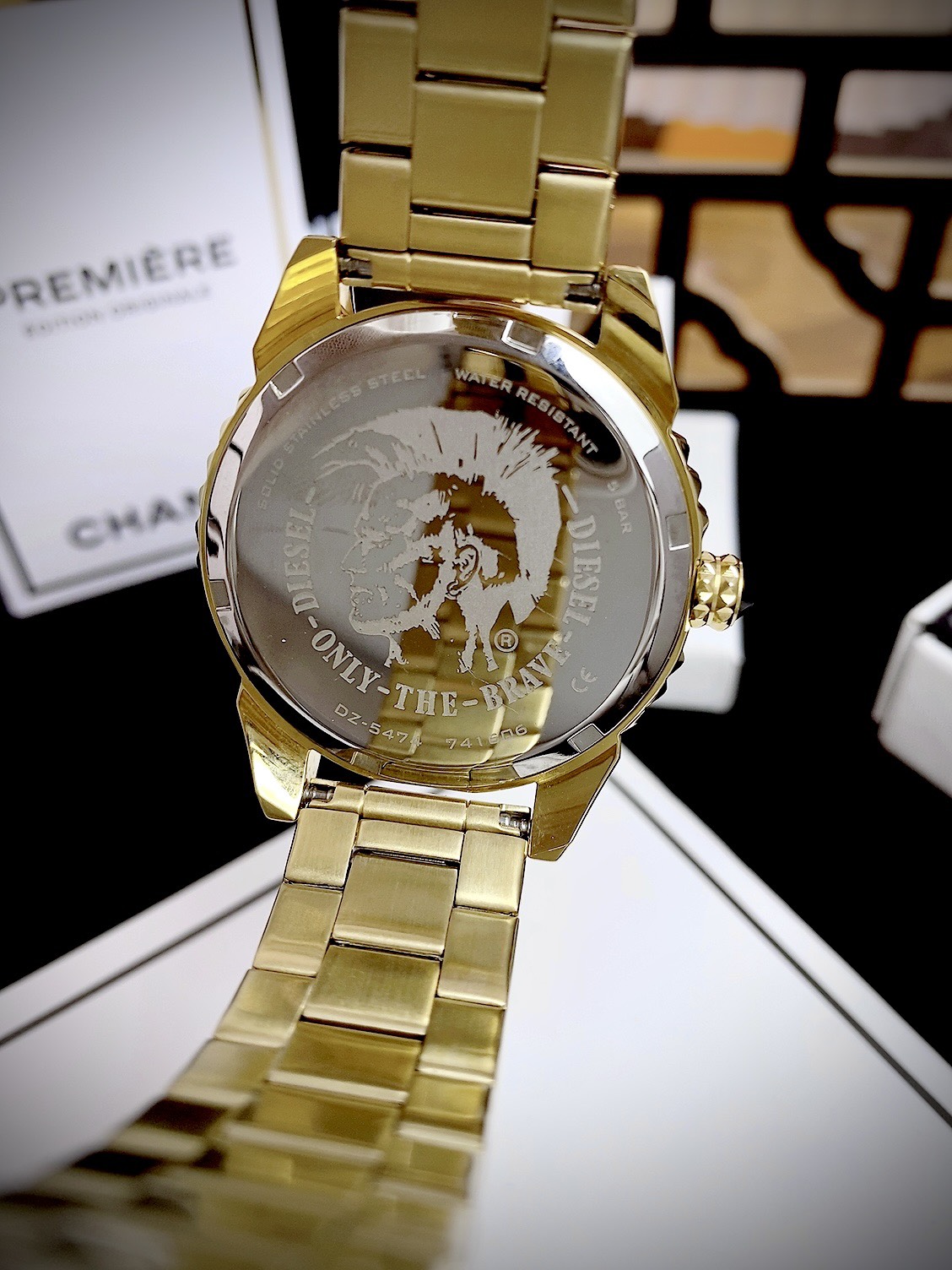 Đồng hồ Diesel Nuki nam màu vàng Gold DZ5474 Like Auth 38mm (1) Đồng hồ Diesel Nuki nam màu vàng Gold DZ5474 Like Auth 38mm