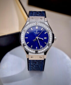 Đồng hồ Hublot nữ màu xanh Bigbang Lady trẻ trung phong cách máy Pin Nhật 33mm (7)