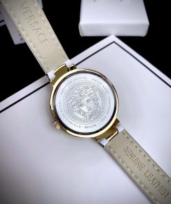Đồng hồ Like Auth Versace Greca Strap nữ dây da màu trắng 36mm