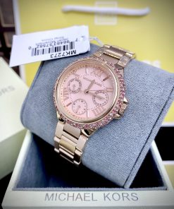 Đồng hồ Michael Kors Mini-Camille Multifunction nữ dây kim loại Mk7273 Like auth 33mm