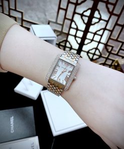 Đồng hồ Michael Kors Mini Emery Tri-Tone nữ dây kim loại Mk4744 Like auth 27x34mm