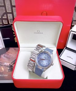Đồng hồ Omega Aqua Terra Chronometer nam màu xanh Blue Super Fake 41mm