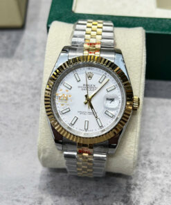 Đồng hồ Rolex DateJust nam demi cọc dạ quang máy cơ automatic bản super fake 41mm - DWatch