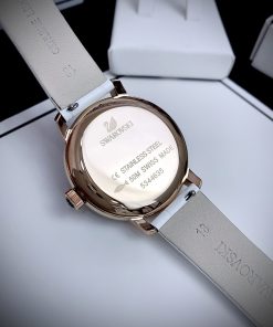 Đồng hồ Swarovski Crystalline House 5344635 nữ dây da trắng Like auth 38mm