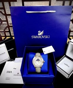 Đồng hồ Swarovski Octea Lux Moon nữ dây da Like Auth 38mm