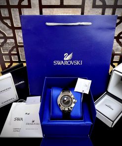 Đồng hồ Swarovski Octea Lux Moon nữ mặt đen Like Auth 38mm