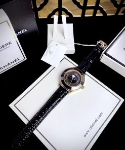 Đồng hồ Swarovski Octea Lux Moon nữ mặt đen Like Auth 38mm