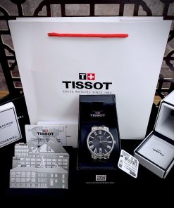 Đồng hồ Tissot Carson T122.410.11.053.00 nam mặt đen Fake giá rẻ 40mm