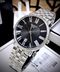 Đồng hồ Tissot Carson T122.410.11.053.00 nam mặt đen Fake giá rẻ 40mm
