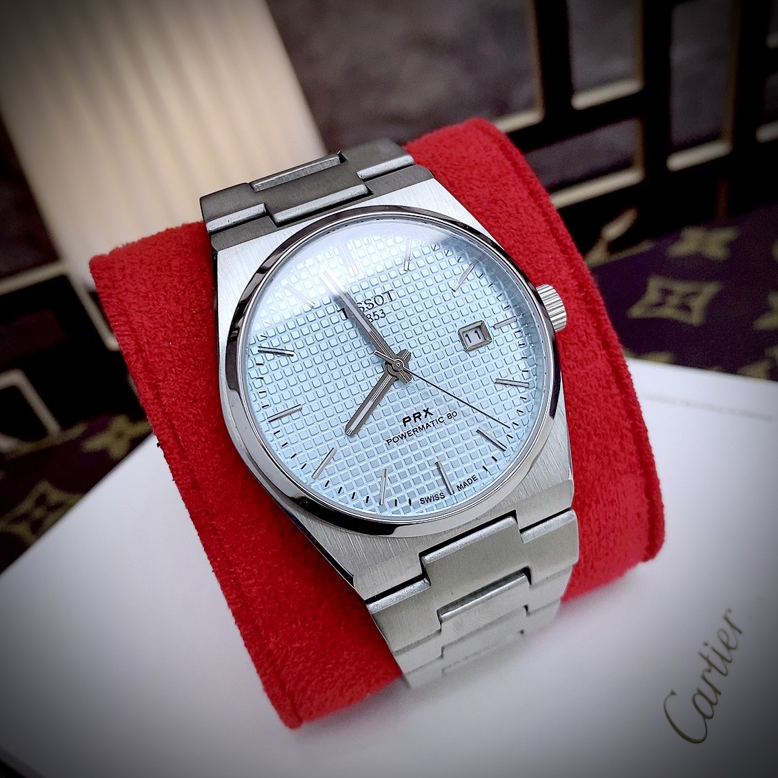 Đồng hồ Tissot Prx T137.410.11.041.00 nam mặt xanh Ice Super Fake 40mm (3) Đồng hồ Tissot Prx T137.410.11.041.00 nam mặt xanh Ice Super Fake 40mm