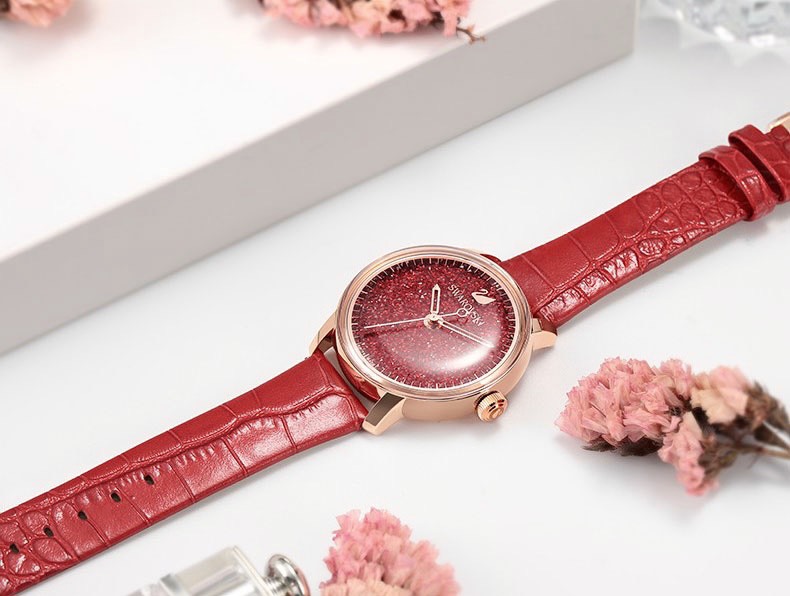 Đồng hồ nữ Swarovski Crystalline House 5295380 mặt màu đỏ Like auth 38mm (5) Đồng hồ nữ Swarovski Crystalline House 5295380 mặt màu đỏ Like auth 38mm