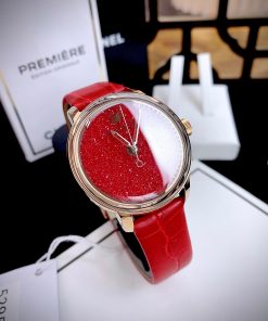 Đồng hồ nữ Swarovski Crystalline House 5295380 mặt màu đỏ Like auth 38mm