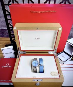 Đồng Hồ Omega Ladymatic nữ cọc số đính đá tặng kèm 1 bộ dây Fake giá rẻ 34mm