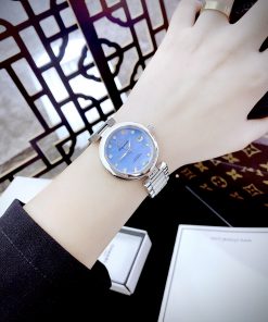 Đồng Hồ Omega Ladymatic nữ cọc số đính đá tặng kèm 1 bộ dây Fake giá rẻ 34mm