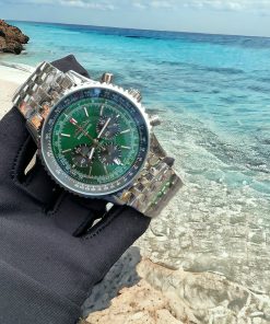 Đồng hồ Breitling Navitimer B01 Chronograph nam mặt xanh Green Fake 11 45mm