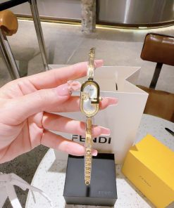 Đồng hồ Fendi Vertical nữ màu vàng Gold đính đá Like Auth 15x30mm