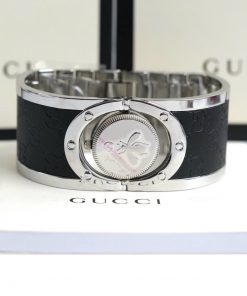 Đồng hồ Gucci nữ dây kim loại lắc tay màu đen Like Auth 23 (1)