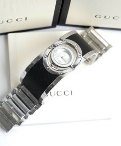 Đồng hồ Gucci nữ dây kim loại lắc tay màu đen Like Auth 23 (1)
