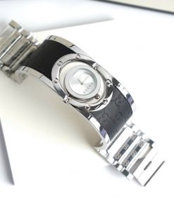 Đồng hồ Gucci nữ dây kim loại lắc tay màu đen Like Auth 23 (1)