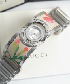 Đồng hồ Gucci nữ siêu cấp họa tiết hoa lá dạng lắc tay 23 (1)