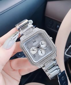 Đồng hồ Guess Integrity nữ mặt vuông đính đá GW0472L1 Like Auth 35mm