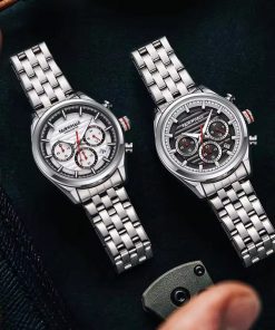 Đồng hồ Mark Fairwhale 5720 nam mặt số 6 kim chính hãng 44mm (1)