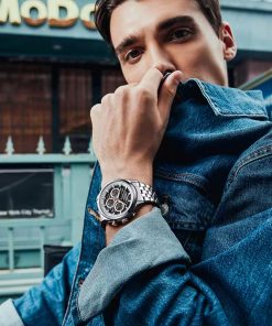 Đồng hồ Mark Fairwhale 5720 nam mặt số 6 kim chính hãng 44mm (1)