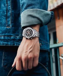 Đồng hồ Mark Fairwhale 5720 nam mặt số 6 kim chính hãng 44mm (1)