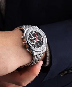 Đồng hồ Mark Fairwhale 5720 nam mặt số 6 kim chính hãng 44mm (1)