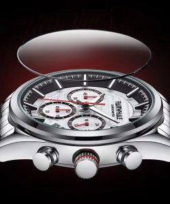 Đồng hồ Mark Fairwhale 5720 nam mặt số 6 kim chính hãng 44mm (1)