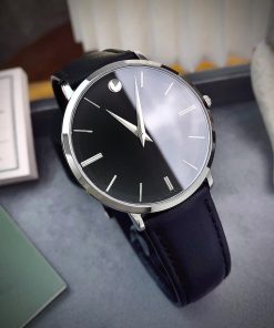 Đồng hồ Movado Ultra Slim nam dây da Super Fake 40mm