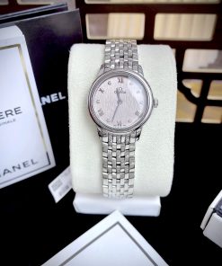 Đồng hồ Omega Deville nữ 3 màu mặt dây kim loại Fake giá rẻ 27.5cm