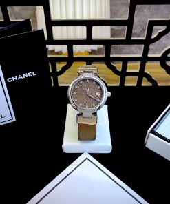 Đồng hồ Omega Ladymatic nữ mặt số màu nâu Super Fake tặng kèm bộ dây 34mm