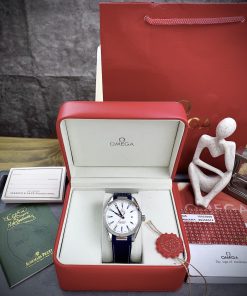 Đồng hồ Omega máy cơ Nhật Seamaster dây cao su màu xanh 43mm (2)