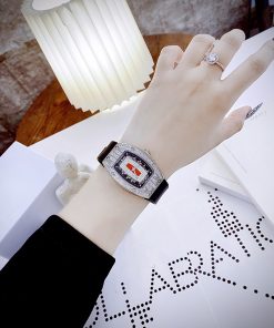 Đồng hồ Richard Mille RM007 nữ đính full đá máy Nhật màu đen 36mm (11)
