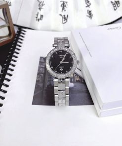 Đồng hồ Tissot Lady nữ mặt đen đính đá Like Auth 30mm