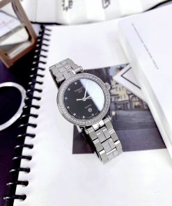 Đồng hồ Tissot Lady nữ mặt đen đính đá Like Auth 30mm