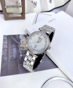 Đồng hồ Tissot Lady nữ mặt trắng dây kim loại Like Auth 30mm
